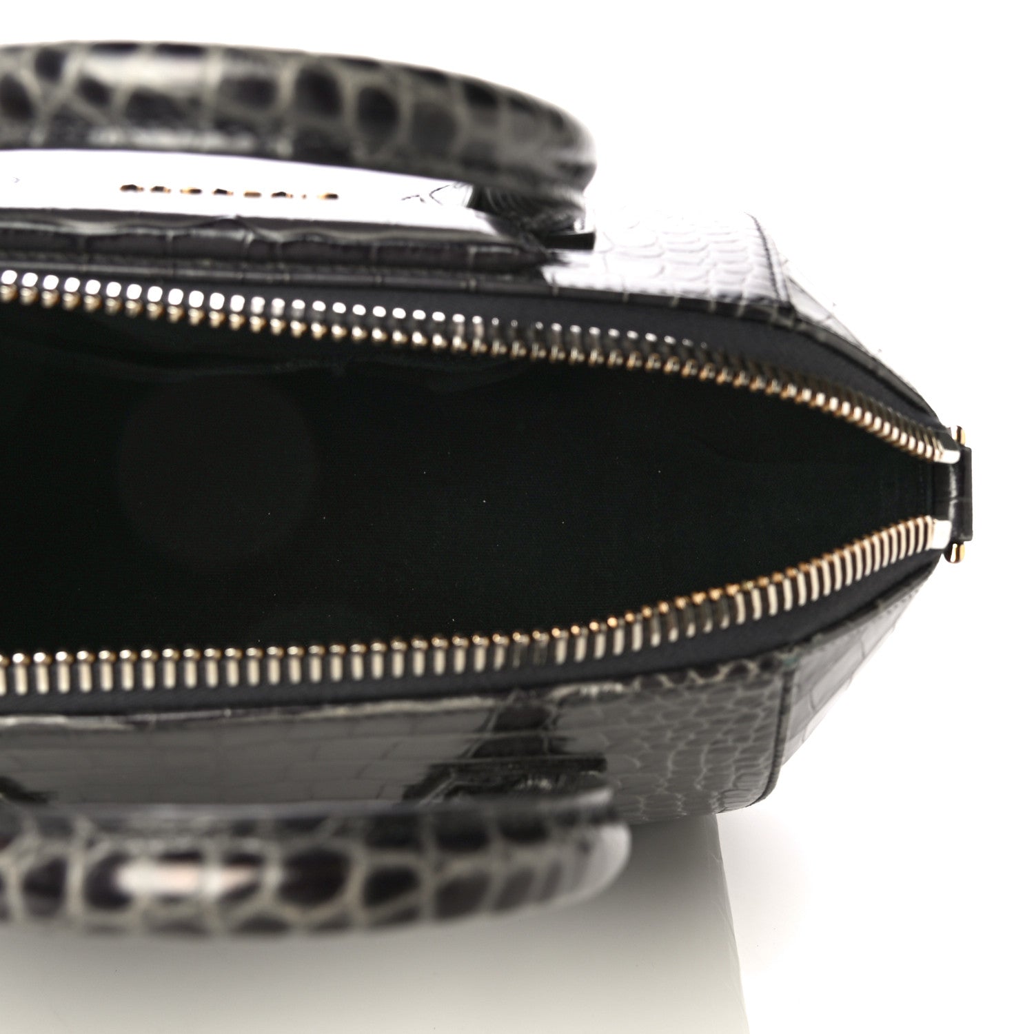 Givenchy Calfskin Crocodile Embossed Small Antigona Storm Grey 11 of 20