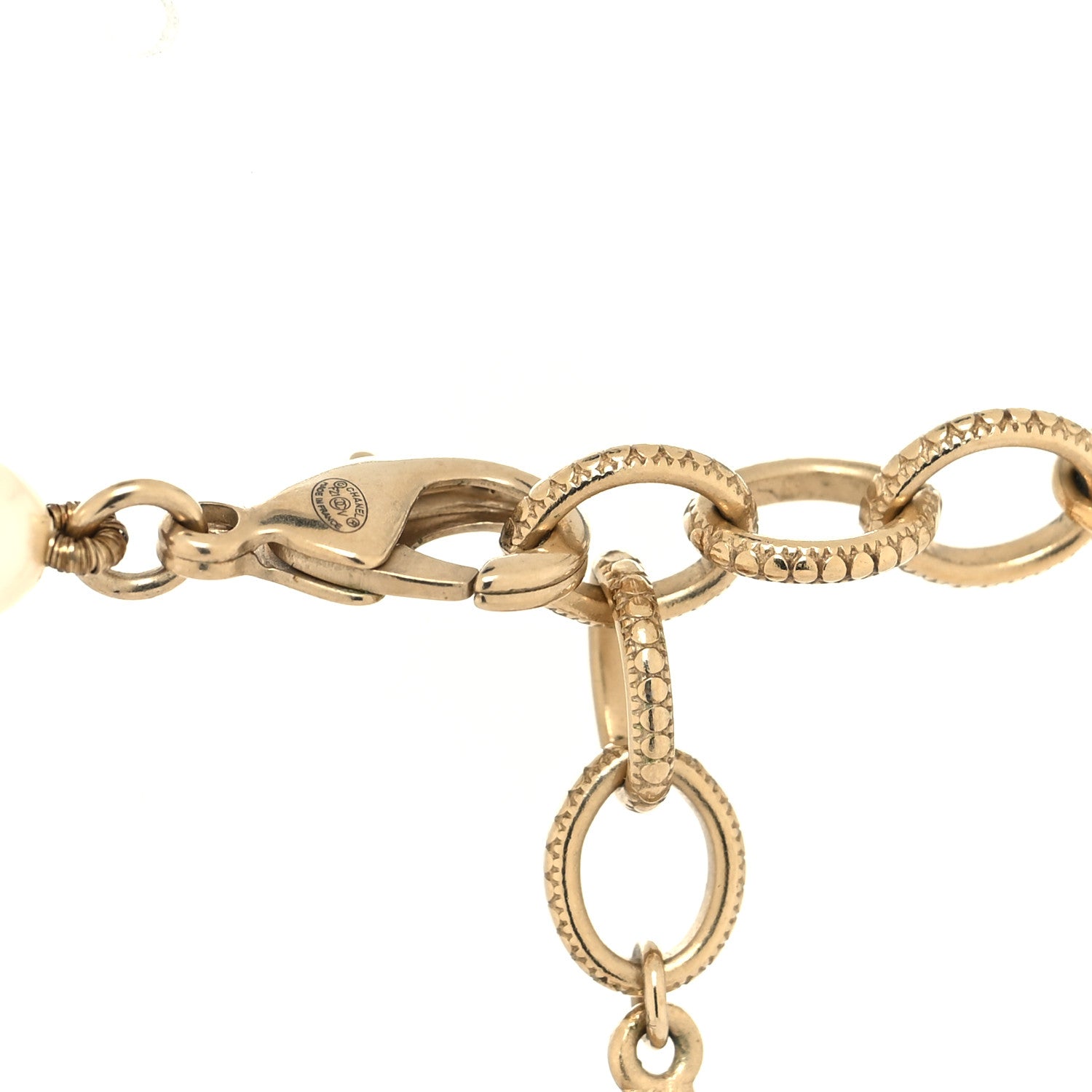 Chanel Pearl CC 100th Anniversary Necklace Light Gold 4 of 5