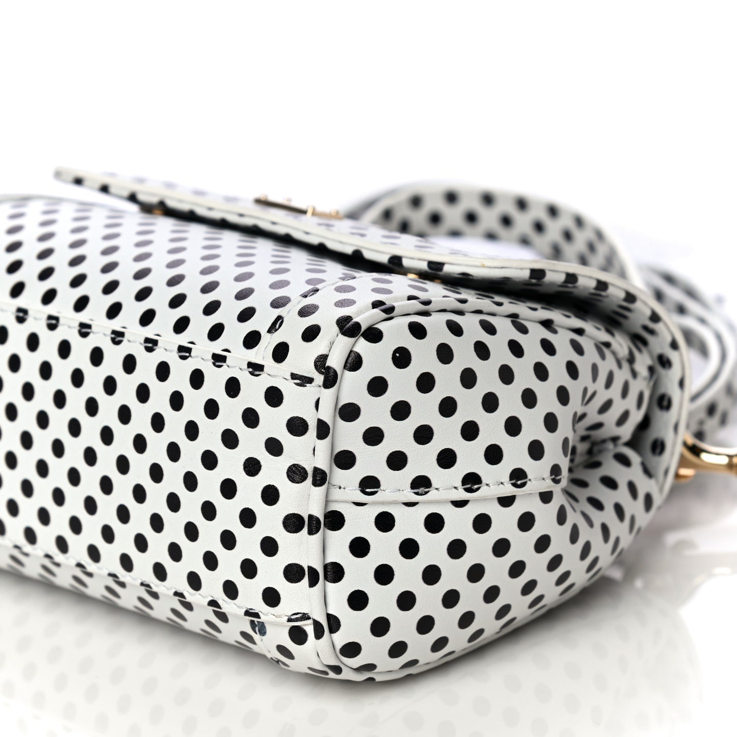 Vitello Polka Dot Childrens Satchel White Black