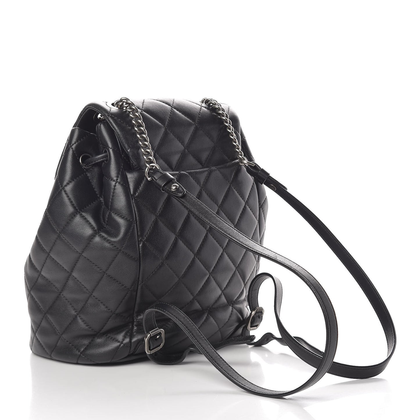 Lambskin Quilted Daily Supple Backpack Black