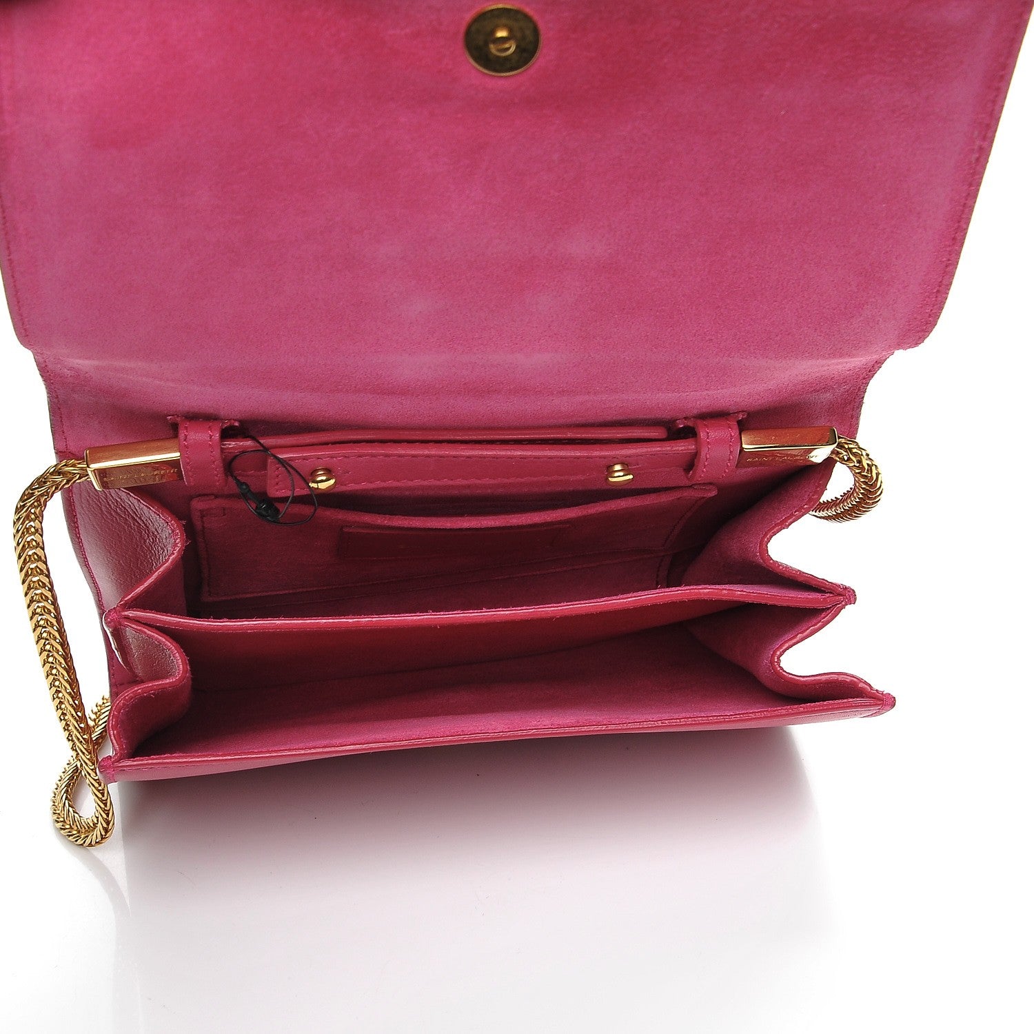 Saint Laurent Calfskin Small Classic Y Satchel Fuchsia 5 of 7