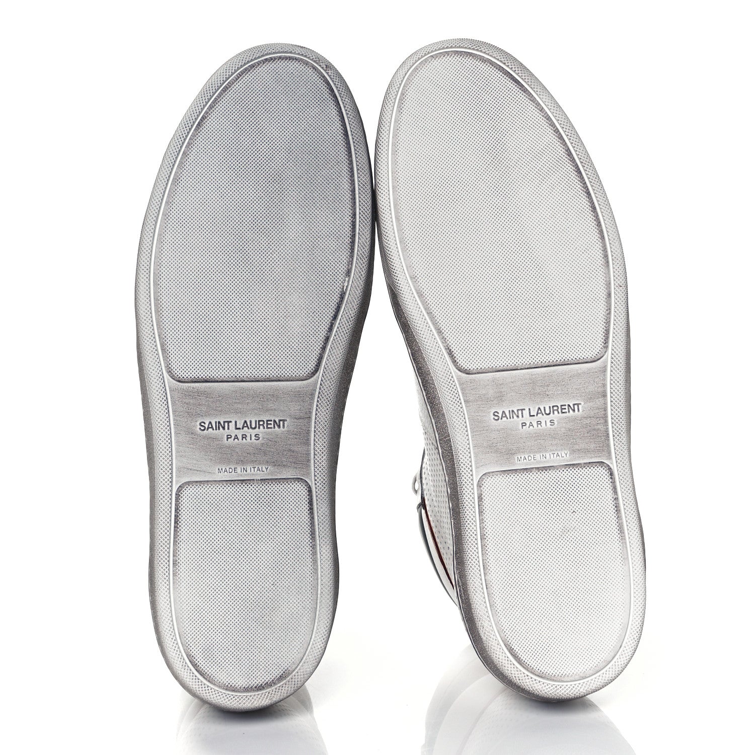 Saint Laurent Calfskin Perforated Court Classic SL/10H High Top Sneakers 44 White 5 of 11