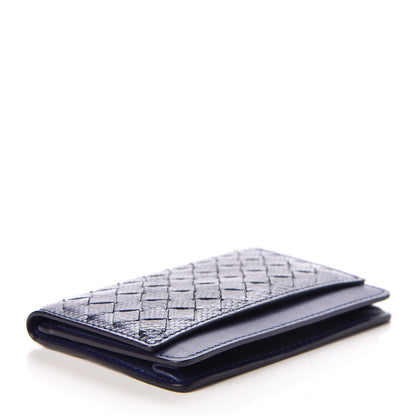 Bottega Veneta Nappa Intrecciato Ayers Intrecciato Card Case Dark Blue 4 of 7