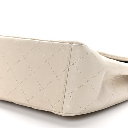 Chanel Lambskin Quilted Maxi Single Flap Beige 10 of 13