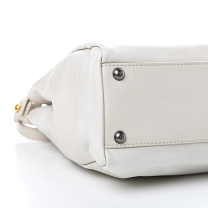 Fendi Vitello Suede Medium Peekaboo Iconic Satchel White 9 of 12