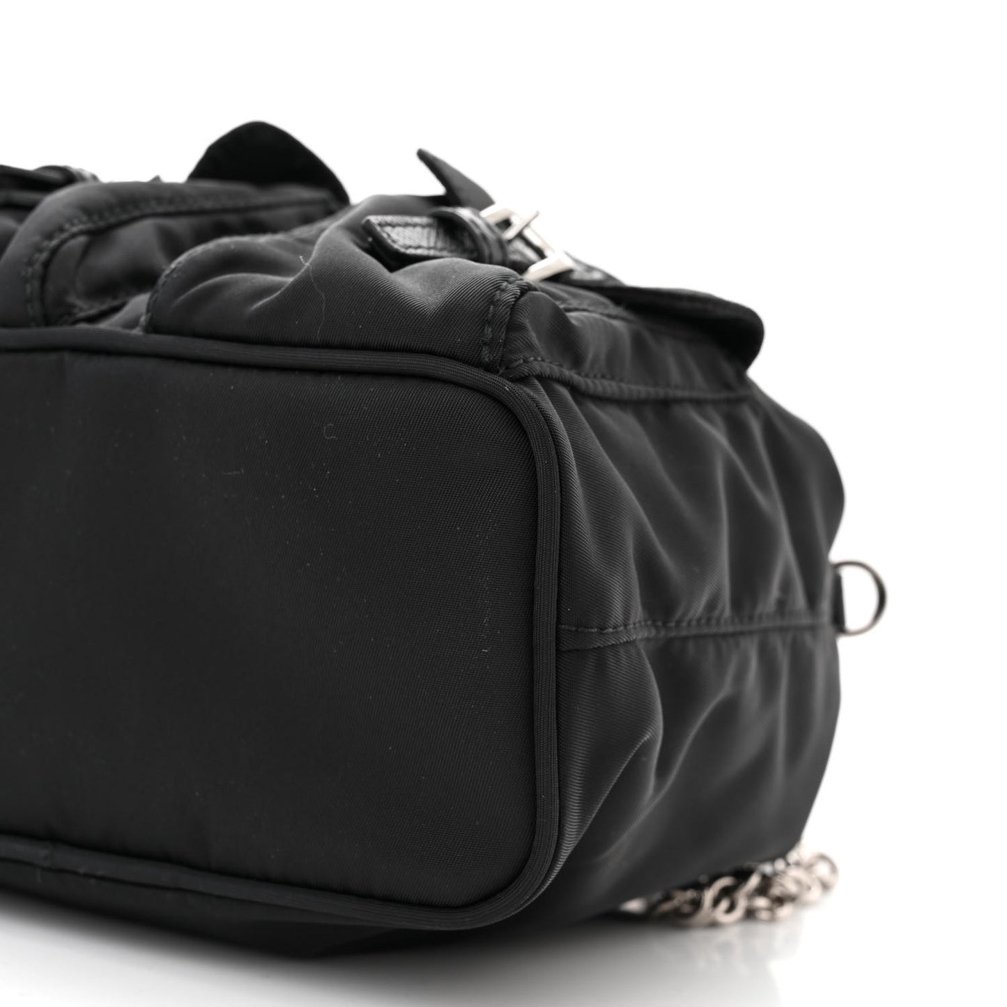 Nylon Vela Mini Crossbody Backpack Black