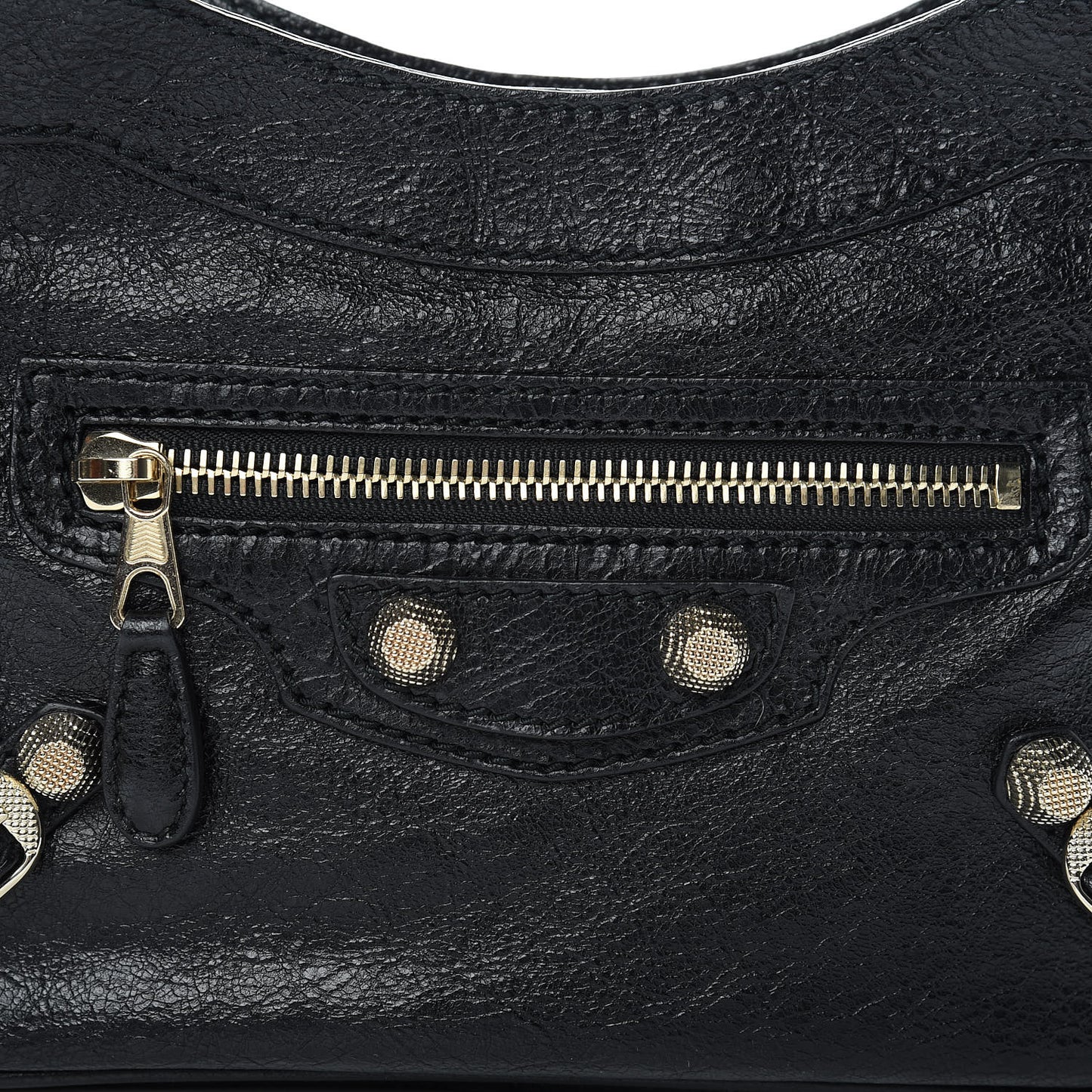Agneau Giant 12 Gold Hardware Hip Black