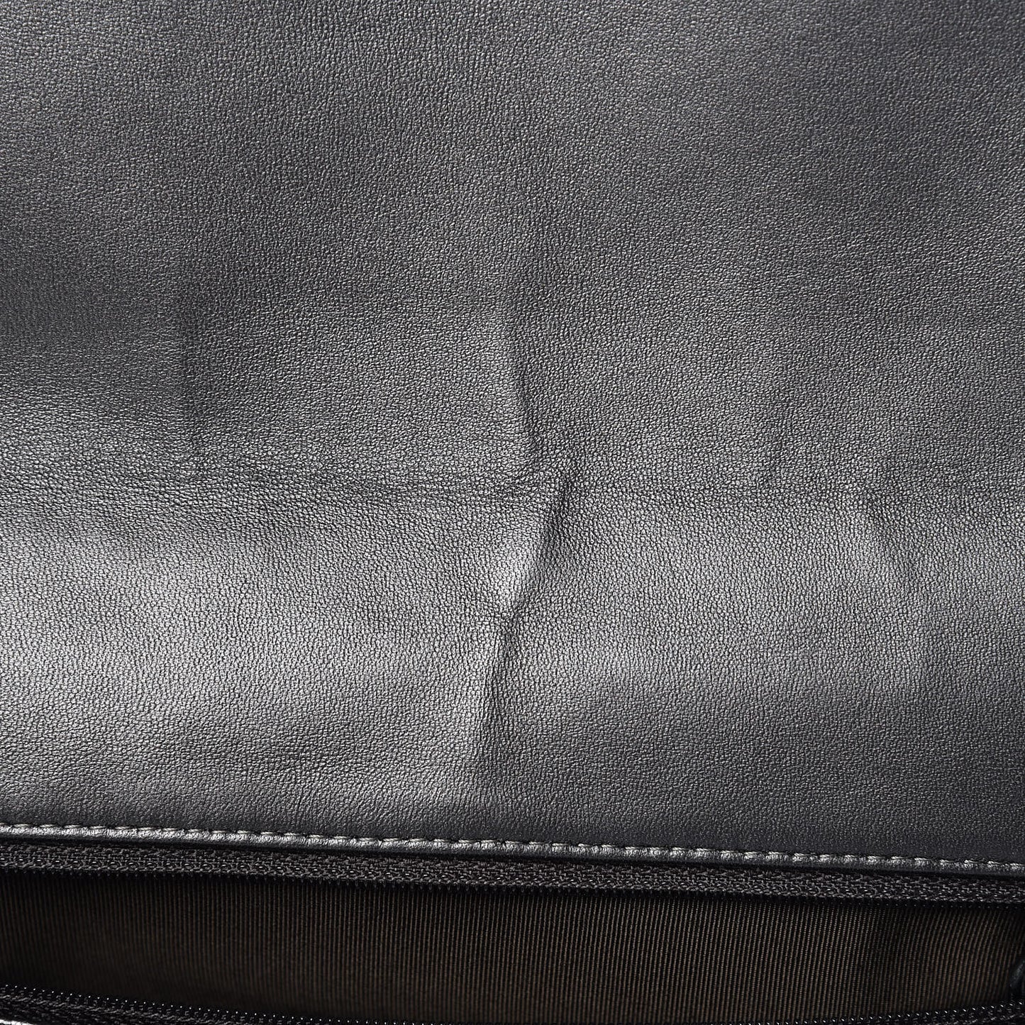 Metallic Lambskin Quilted Maxi Single Flap Dark Grey