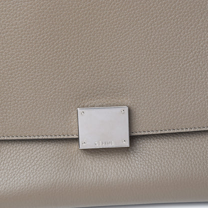 Celine Drummed Calfskin Suede Small Trapeze Souris 8 of 8