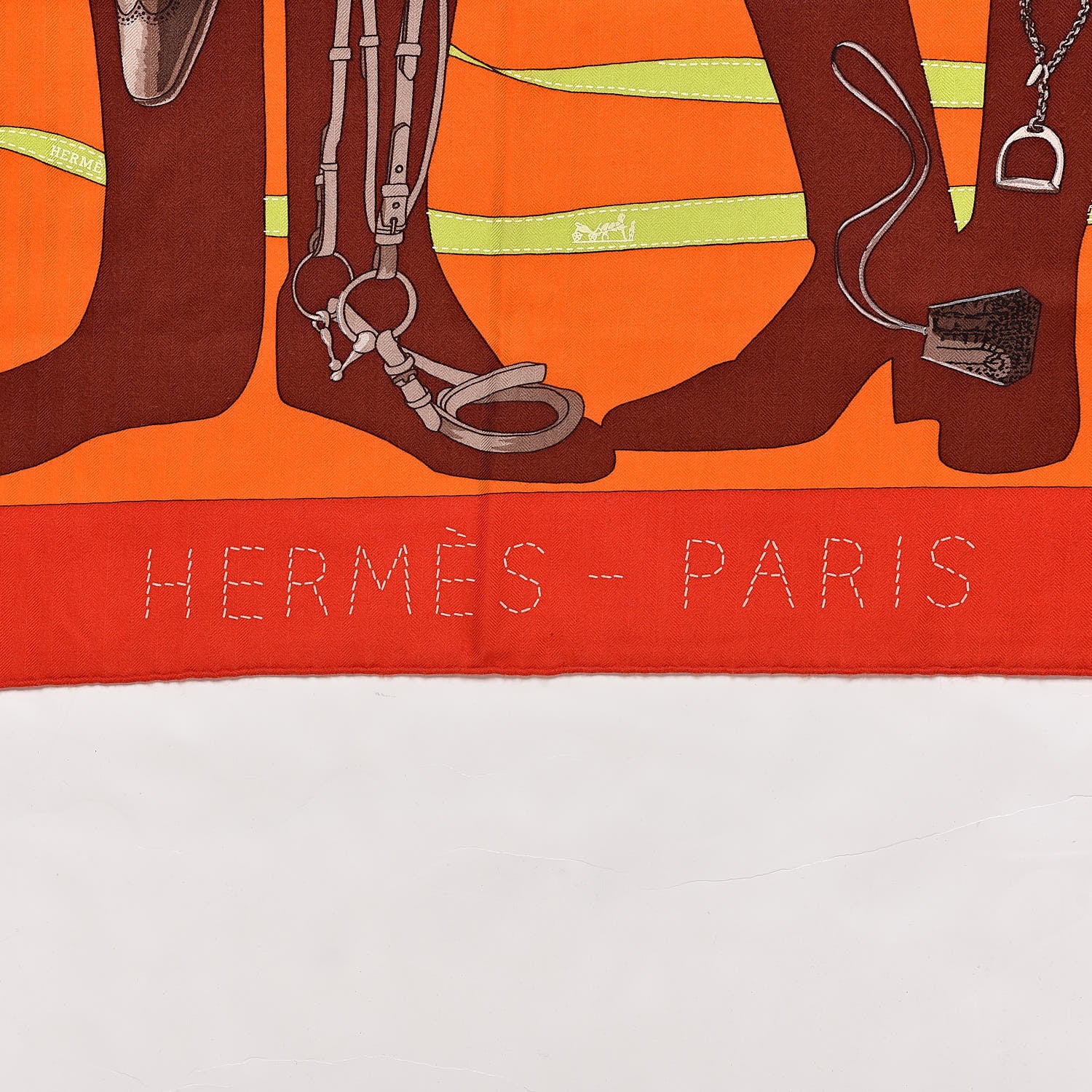Hermes Cashmere Silk Monsieur Et Madame Shawl 140 3 of 5
