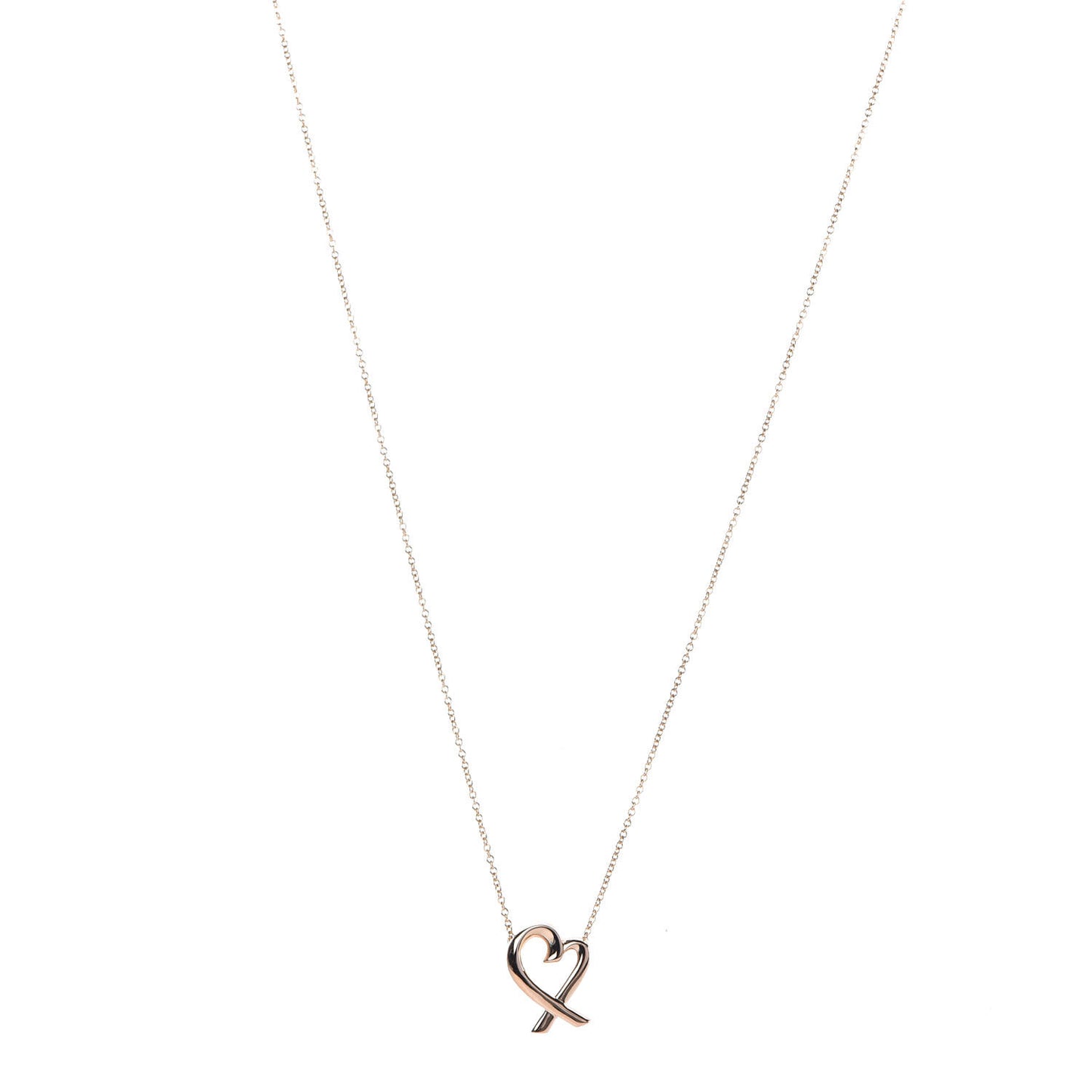 18K Rose Gold Mini Paloma Picasso Loving Heart Pendant Necklace
