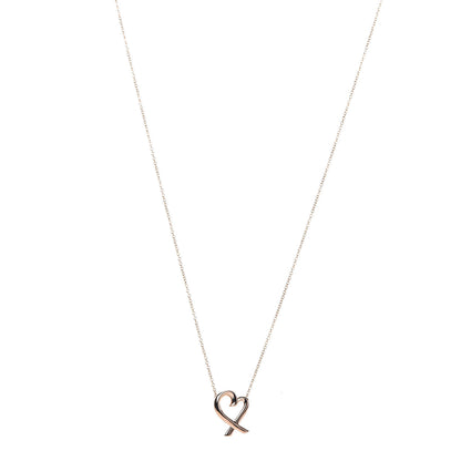 Tiffany 18K Rose Gold Mini Paloma Picasso Loving Heart Pendant Necklace 1 of 7