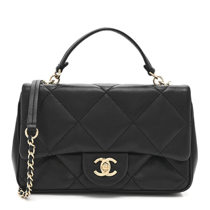 Chanel Lambskin Quilted Small Easy Carry Flap Black 1 of 10