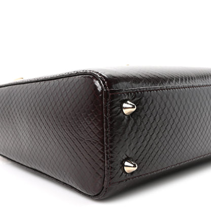 Christian Dior Snakeskin Small Lady Dior Deep Amaranth 9 of 10