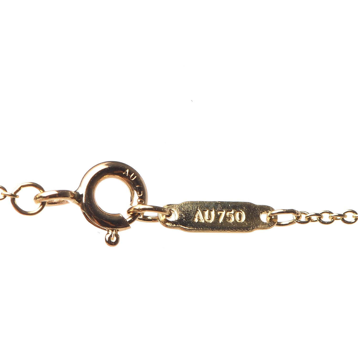 Tiffany 18K Yellow Gold Knot Key Pendant Necklace 6 of 7