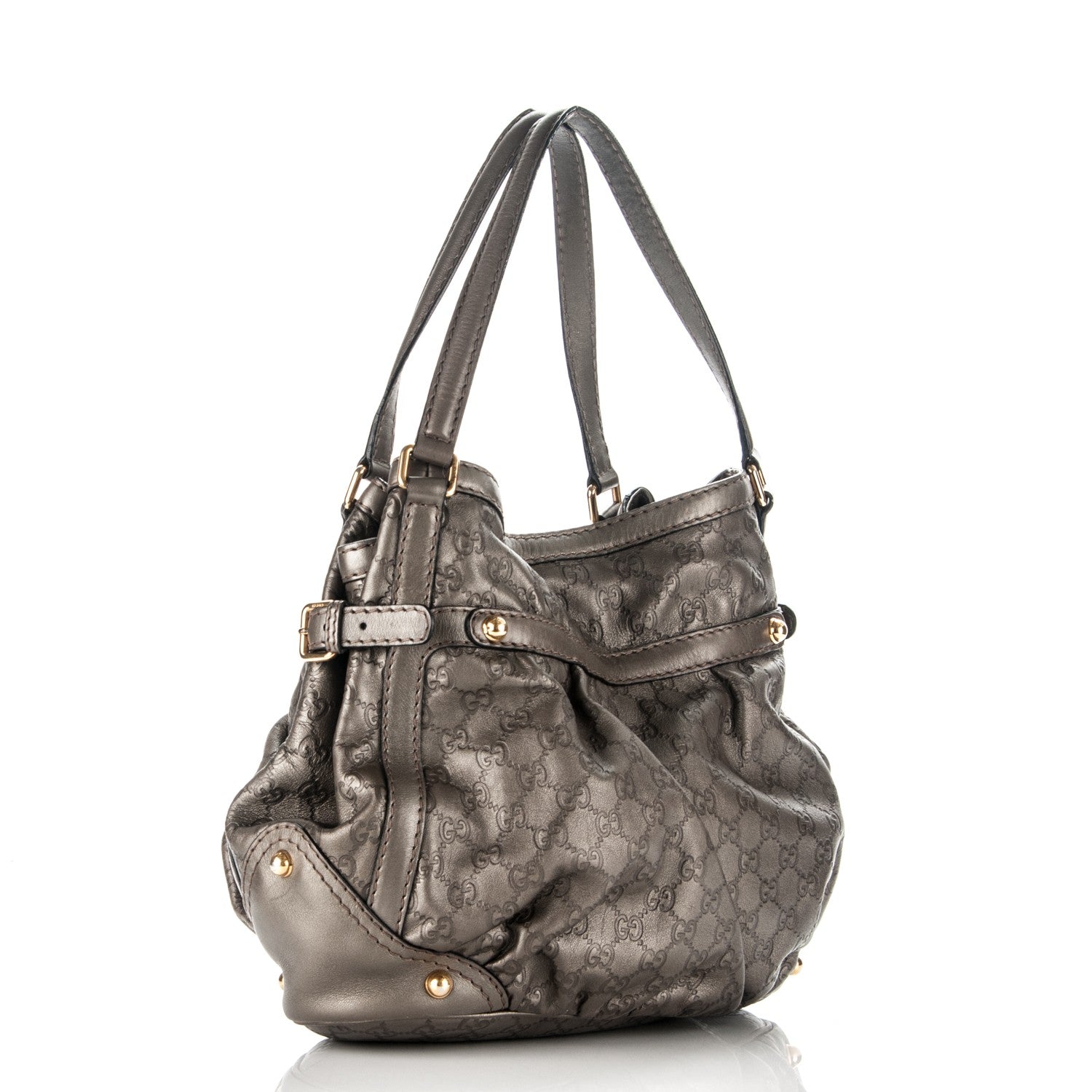 Gucci Guccissima Medium Jockey Tote Grey 3 of 7