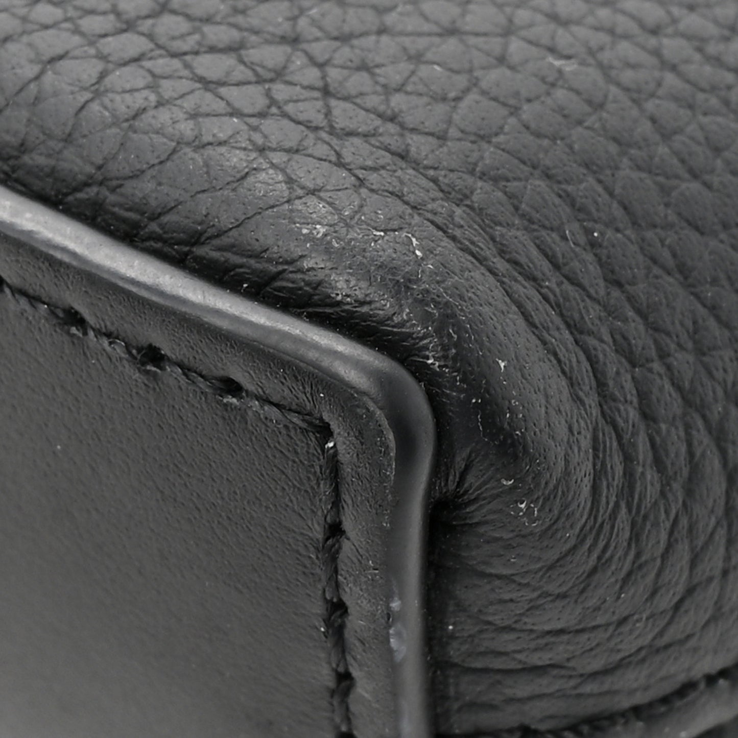 Grained Calfskin Aerogram Takeoff Pouch Black