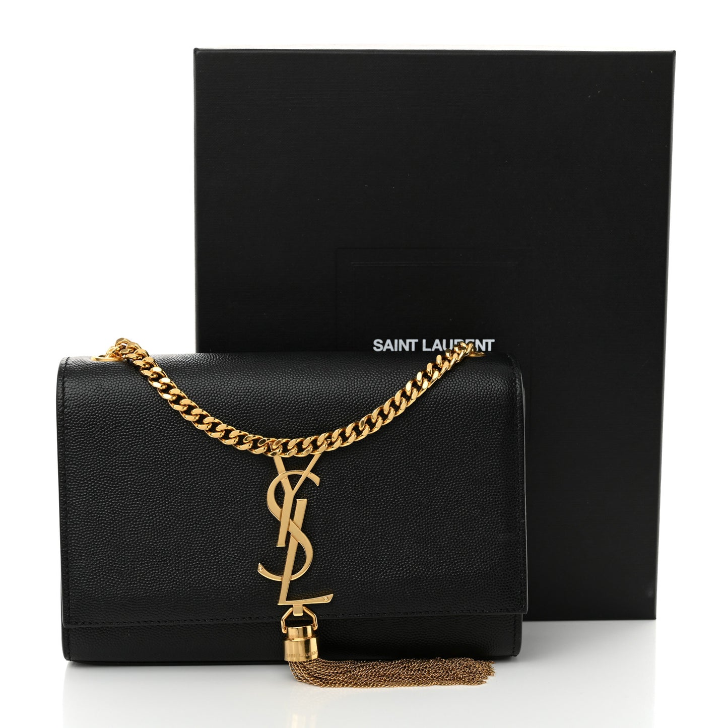 Grain De Poudre Small Classic Monogram Kate Tassel Satchel Black