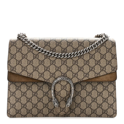 GG Supreme Monogram Medium Dionysus Shoulder Bag Taupe