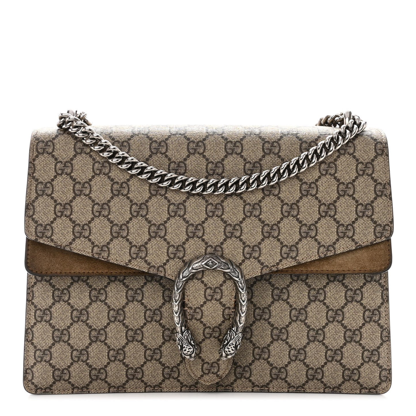 GG Supreme Monogram Medium Dionysus Shoulder Bag Taupe