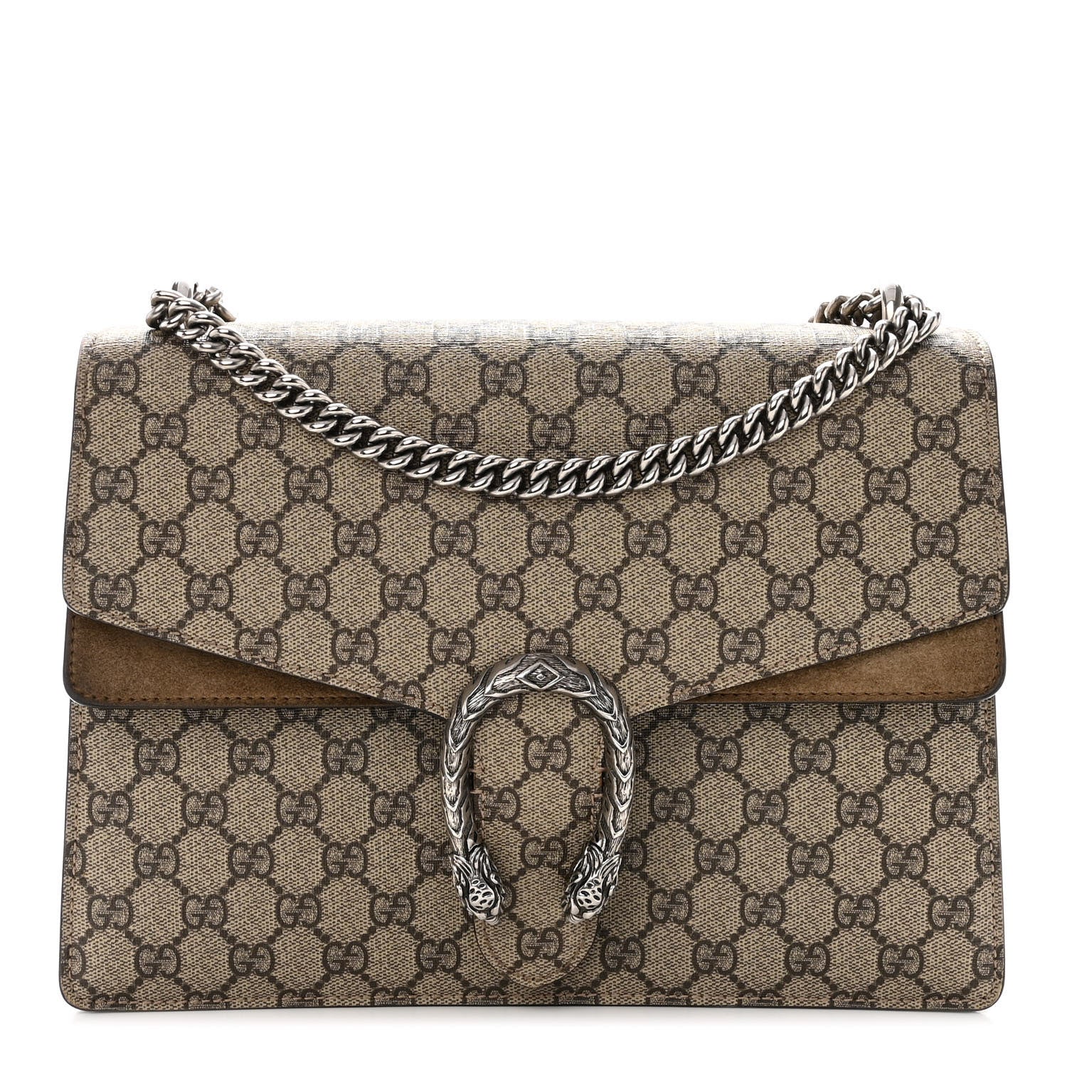 Gucci GG Supreme Monogram Medium Dionysus Shoulder Bag Taupe 1 of 13
