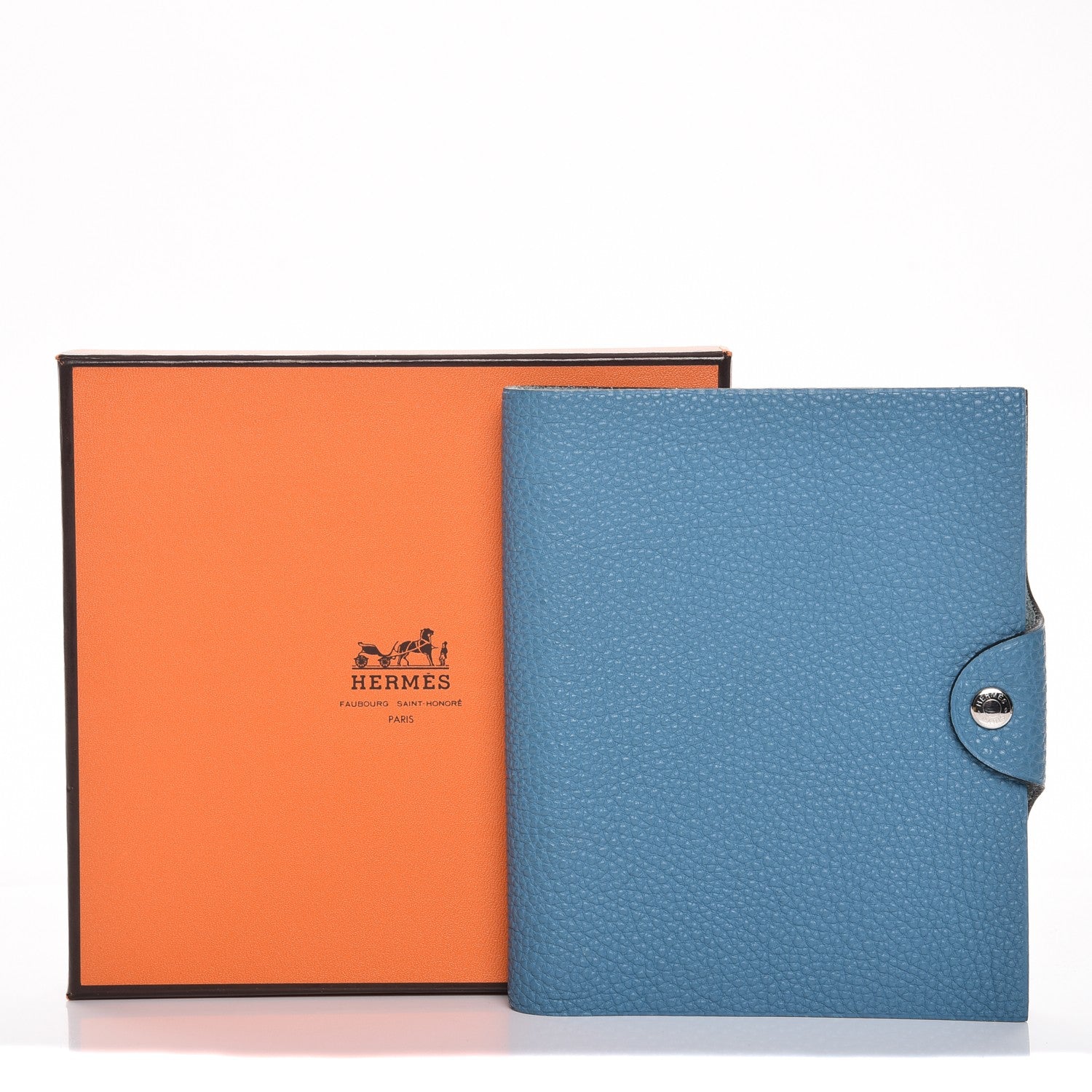Hermes Togo Ulysse PM Agenda Cover Blue Jean 10 of 10