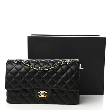 Chanel Lambskin Quilted Medium Double Flap Black 11 of 11