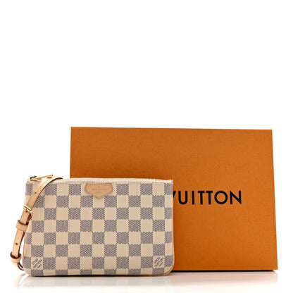 Louis Vuitton Damier Azur Double Zip Pochette 9 of 9