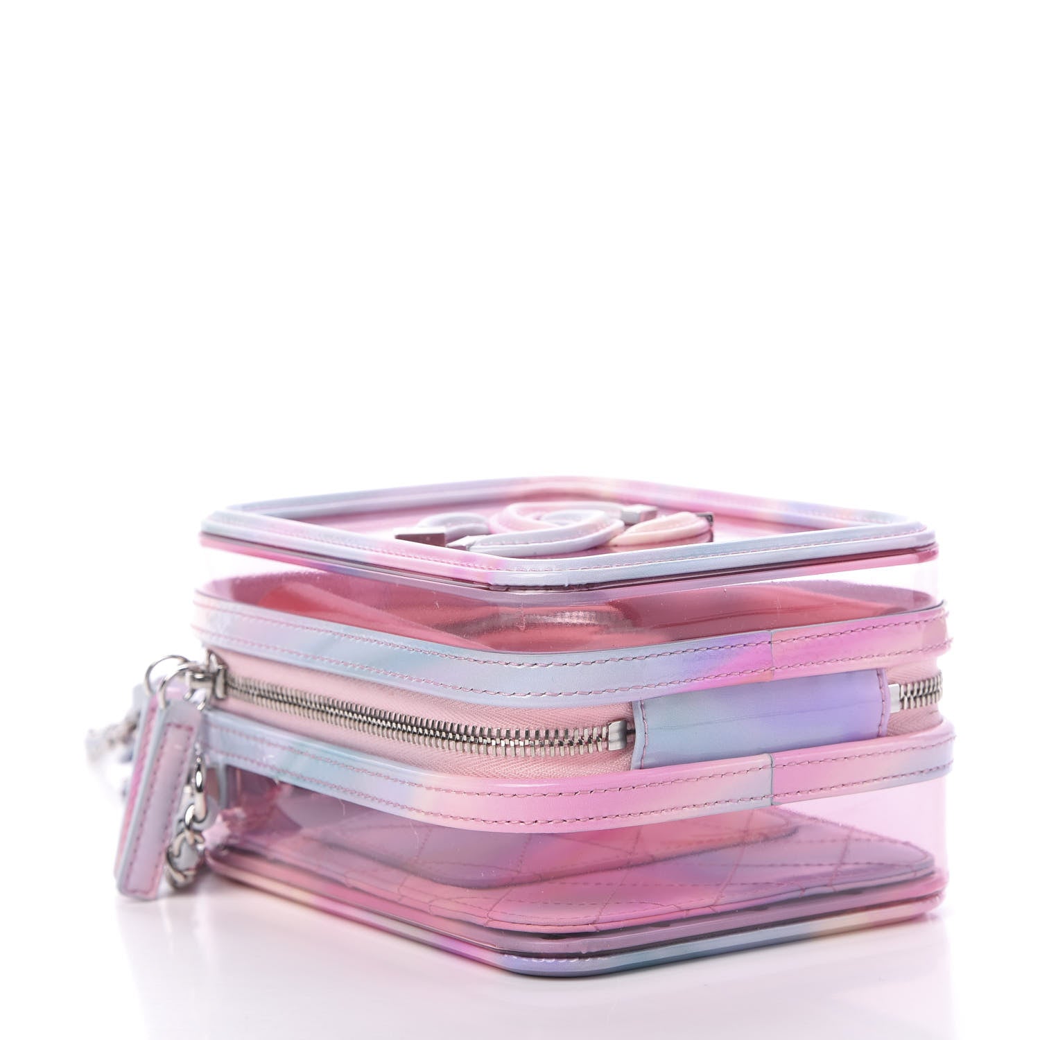 Chanel PVC Patent Calfskin Patent Lambskin Vertical Vanity Case Pink 3 of 11