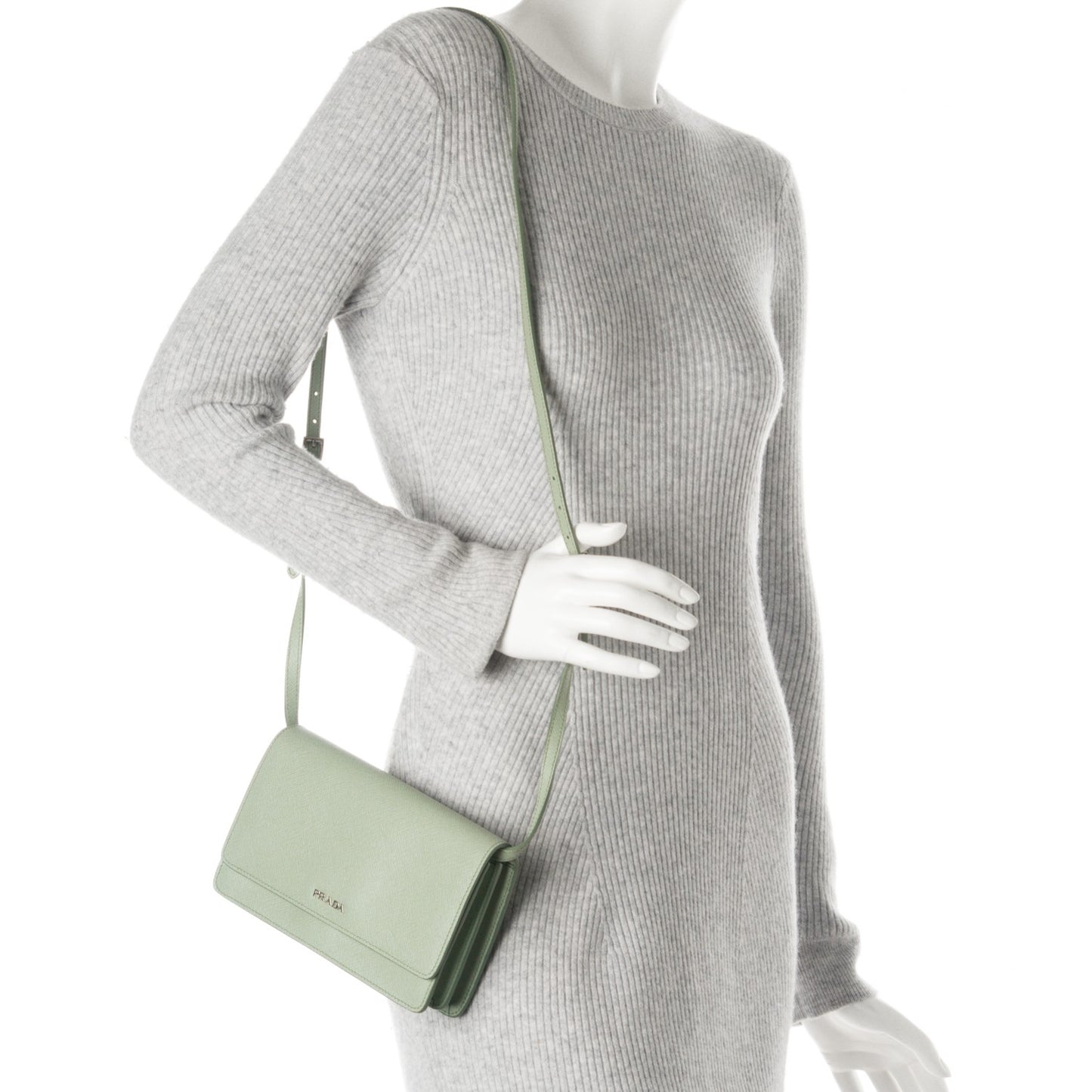 Saffiano Metal Flap Wallet Acquamarina