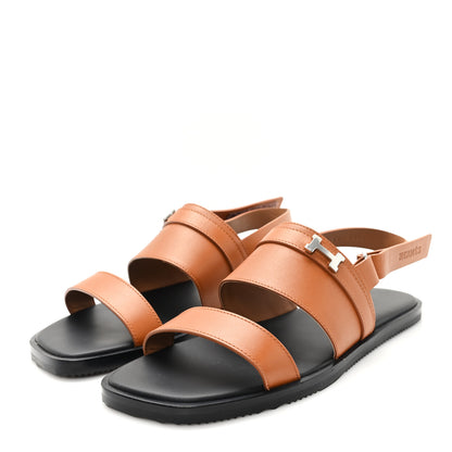 Hermes Calfskin Womens Henrio Sandals 40 Naturel 4 of 10