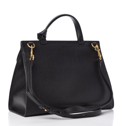 Gucci Calfskin Small GG Marmont Top Handle Bag Black 3 of 10