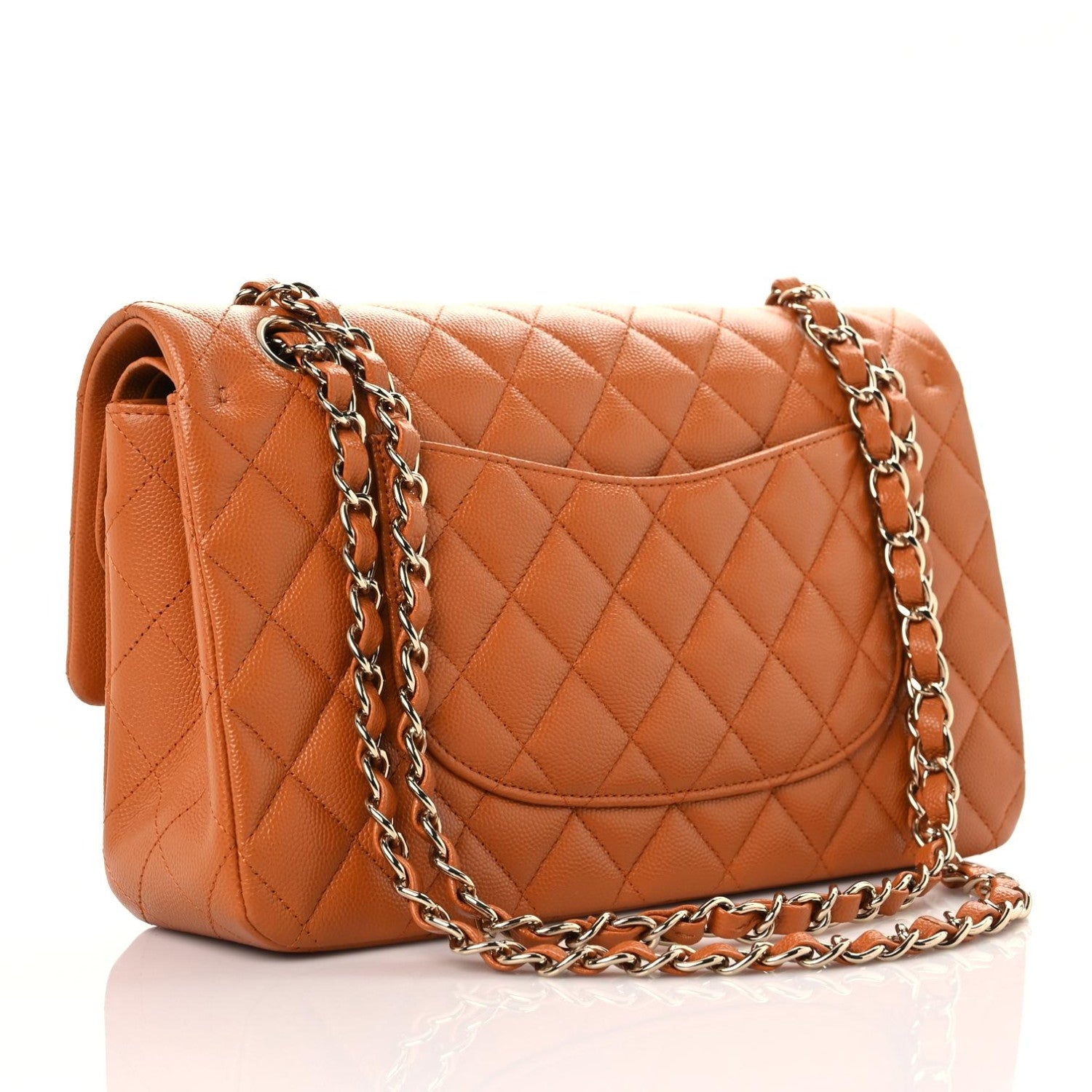 Chanel Caviar Quilted Medium Double Flap Light Brown 3 of 10