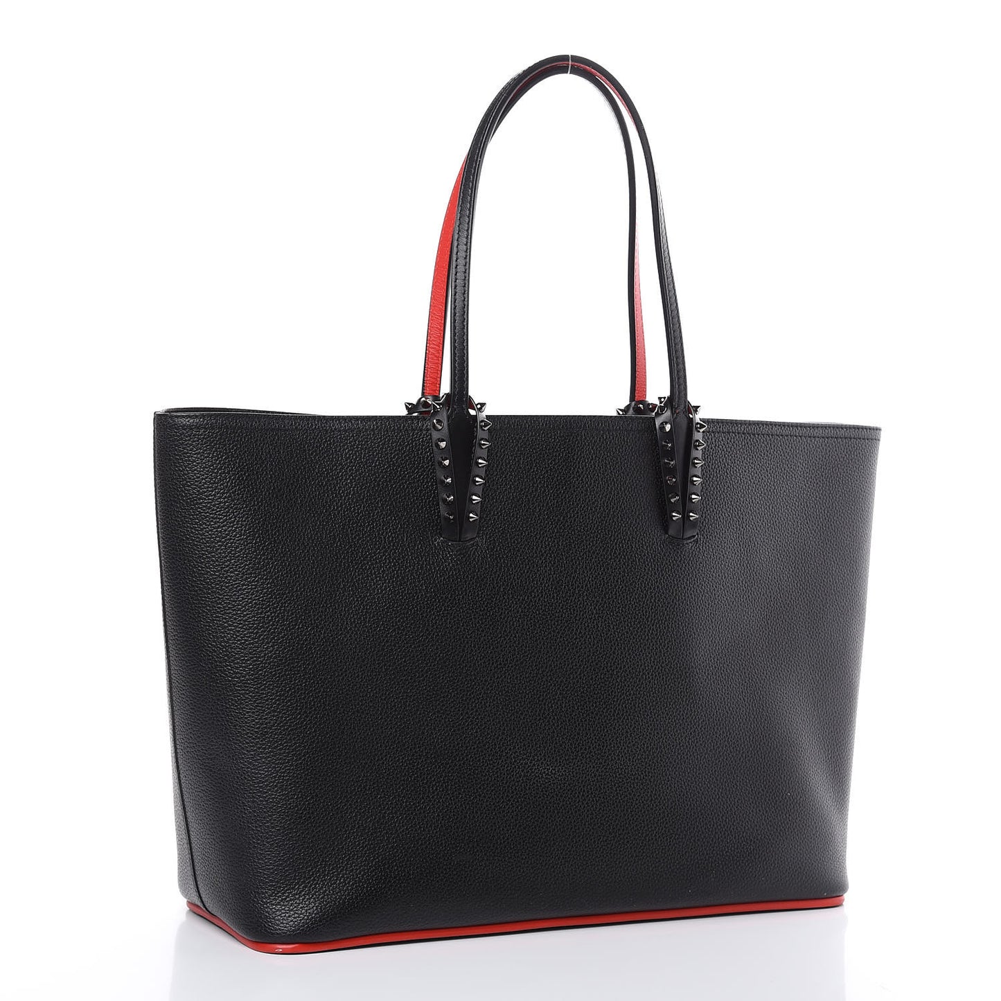 Calfskin Spikes East West Cabata Tote Black