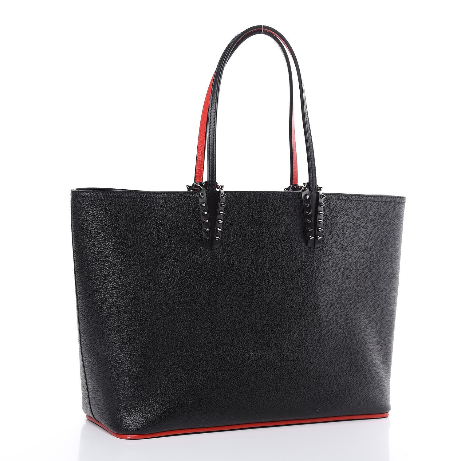 Christian Louboutin Calfskin Spikes East West Cabata Tote Black 3 of 13