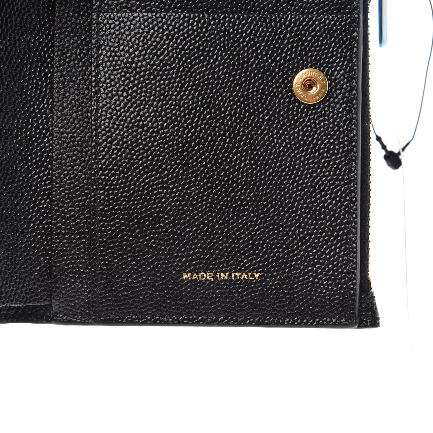 Saint Laurent Grain De Poudre Monogram Bi-Fold Wallet Black 6 of 8