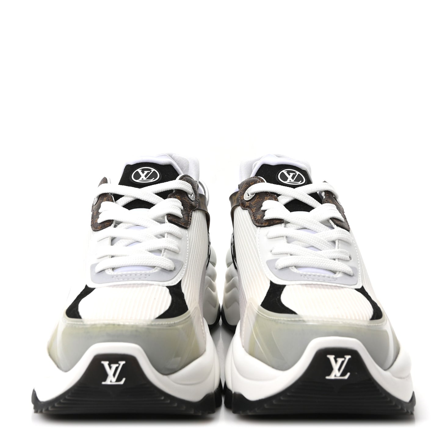 Monogram Calfskin Run 55 Sneakers 40 White
