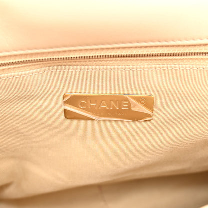 Chanel Goatskin Quilted Medium Chanel 19 Flap Beige 6 of 11