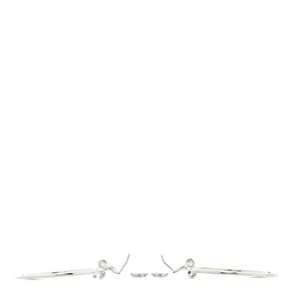 Hermes Sterling Silver MM Loop Earrings 3 of 4