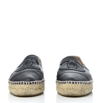 Chanel Lambskin CC Espadrilles 37 Black 2 of 9