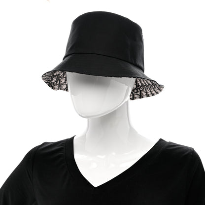Christian Dior Oblique Reversible Teddy-D Brim Bucket Hat 57 Black 3 of 13