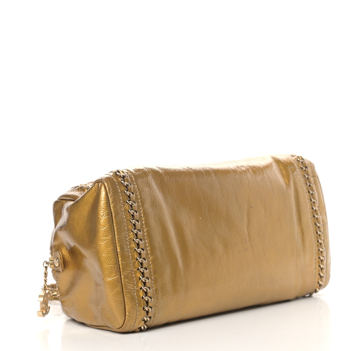 Patent Medium Luxe Ligne Bowler Gold