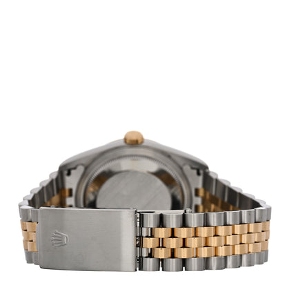 Rolex Stainless Steel 18K Yellow Gold Diamond 36mm Oyster Perpetual Datejust Watch Champagne 16233 3 of 4