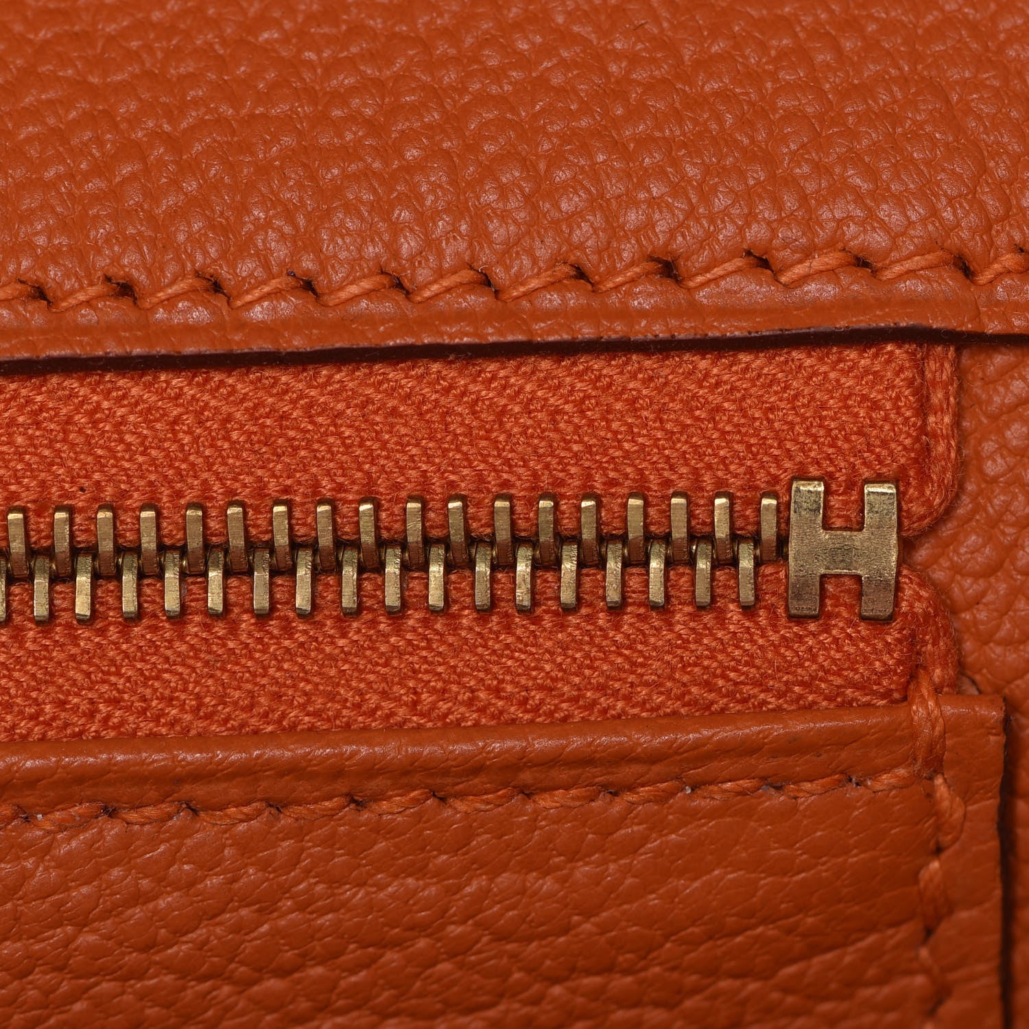 Hermes Taurillon Clemence Birkin 35 Orange 28 of 41