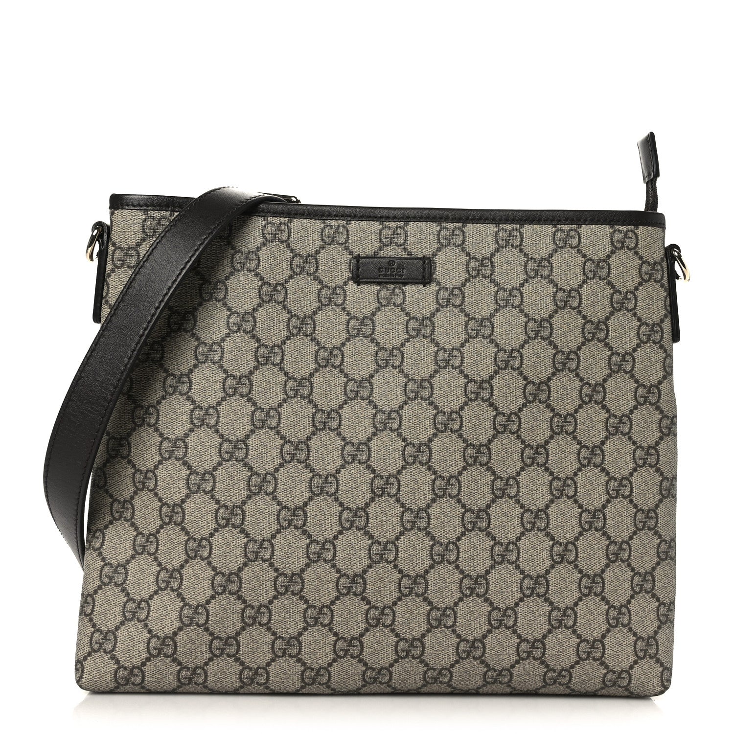Gucci GG Plus Monogram Medium Flat Messenger Bag Dark Brown 1 of 8