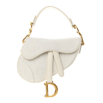 Christian Dior Oblique Mini Saddle Bag White 1 of 11