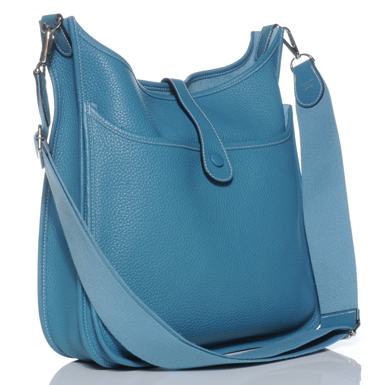 Hermes Taurillon Clemence Evelyne III GM Blue Jean 3 of 7