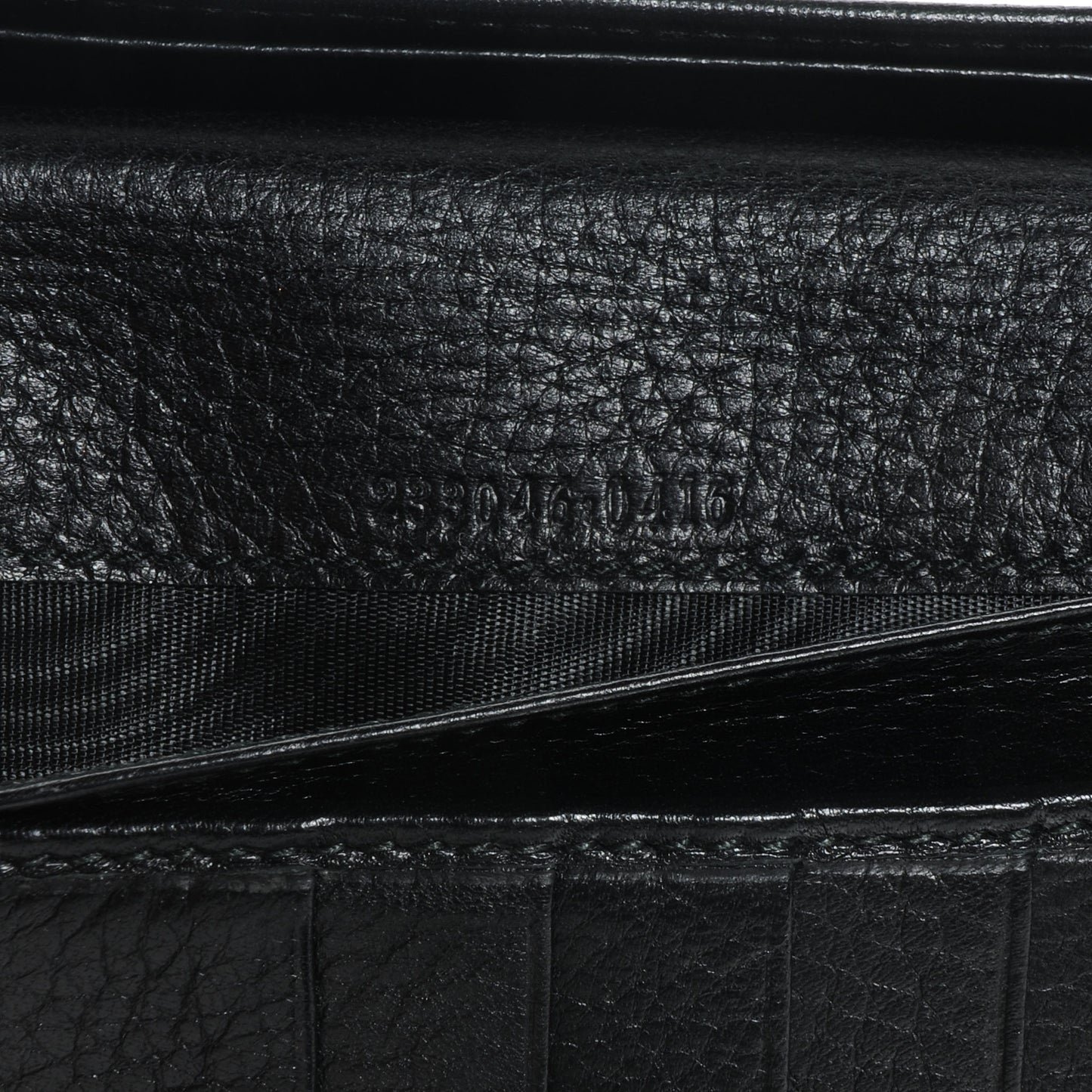 Leather Bamboo Continental Wallet Black