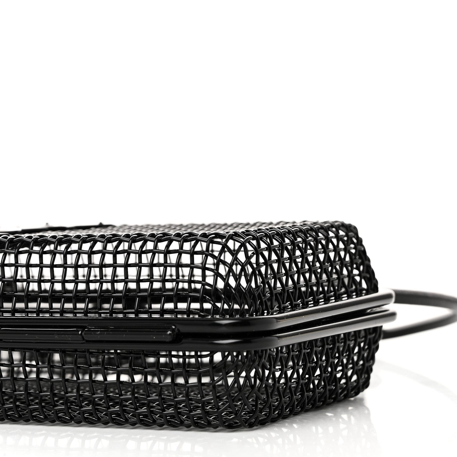 Saint Laurent Brass Lambskin Monogram Cassandre Cage Bag Black 10 of 10
