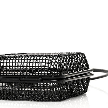 Saint Laurent Brass Lambskin Monogram Cassandre Cage Bag Black 10 of 10